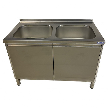  Стол технологический с ваннами Атеси СТМ-С-2-1000.700-Р-О на сайте Белторгхолод